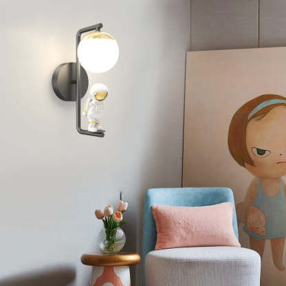 Cartoon Astronaut Decor Three Step Dimming Modern LED Wall Lights Fixture-Lighom