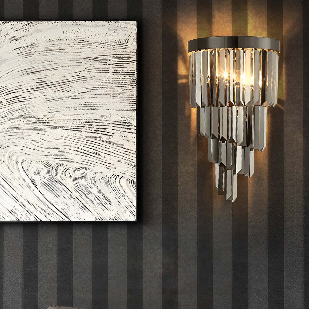 Creative Crystal Metal Three Step Dimming LED Post-Modern Wall Lamp-Lighom