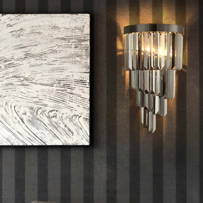 Creative Crystal Metal Three Step Dimming LED Post-Modern Wall Lamp-Lighom