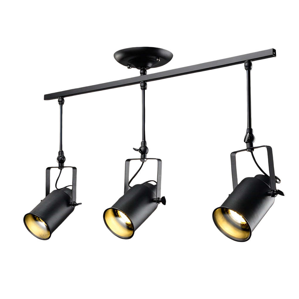 Adjustable Retro Iron LED Black Industrial Spotlight