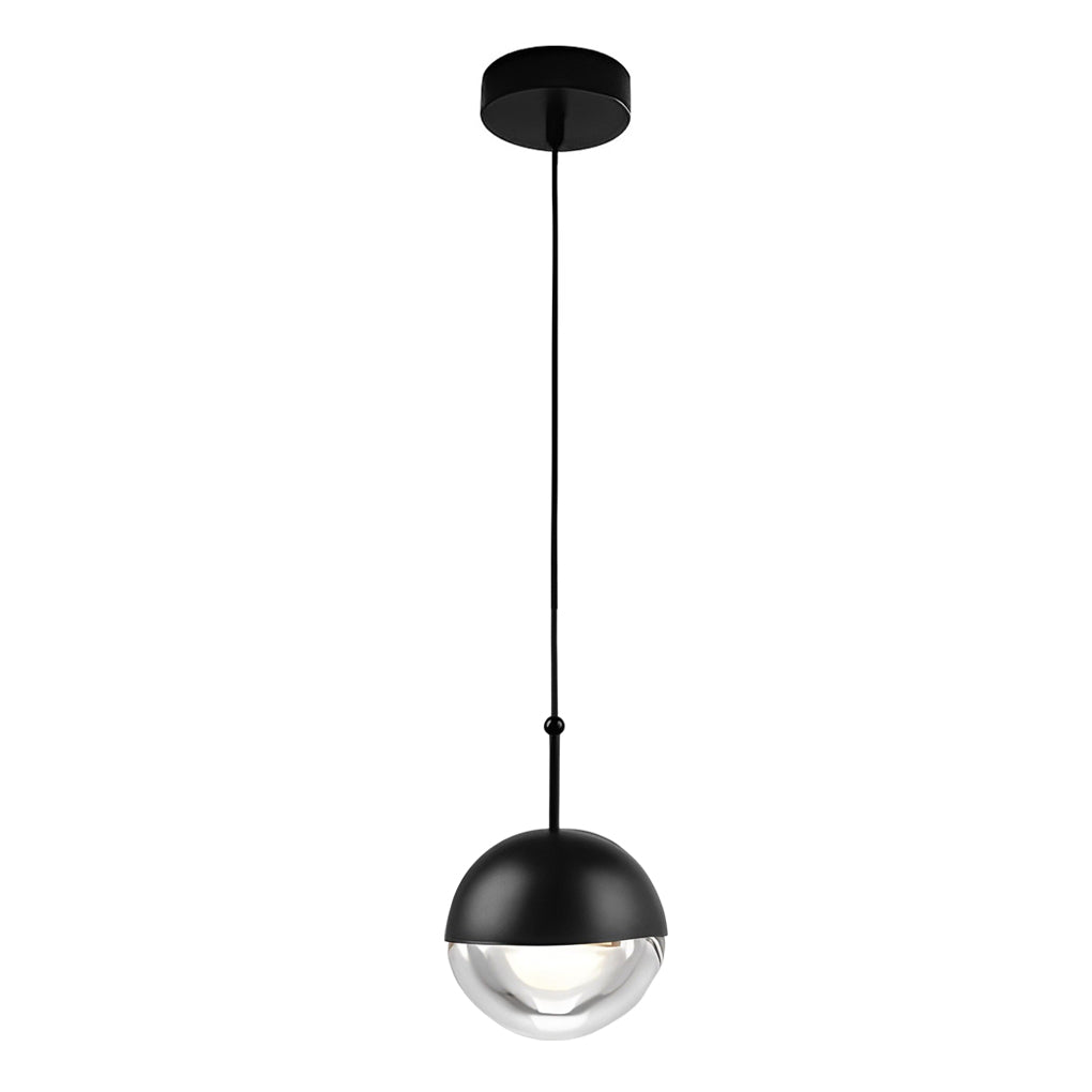 Round Rotating Minimalist Metal Glass Nordic LED Pendant