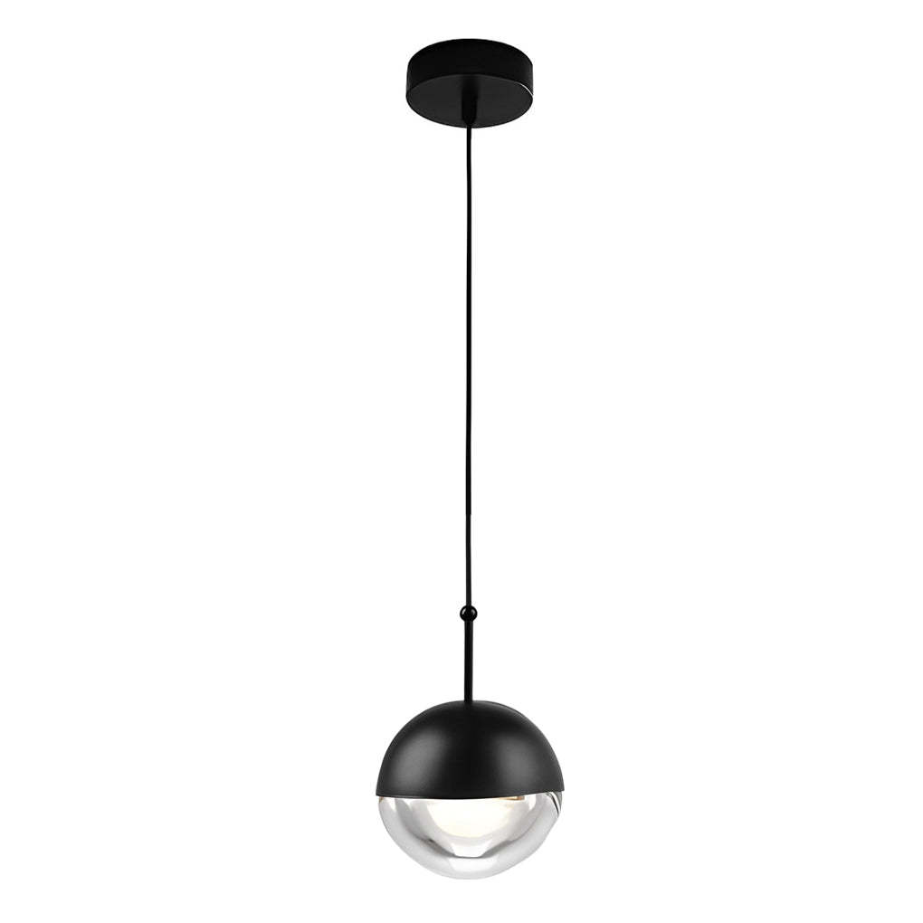 Round Rotating Minimalist Metal Glass Nordic LED Pendant