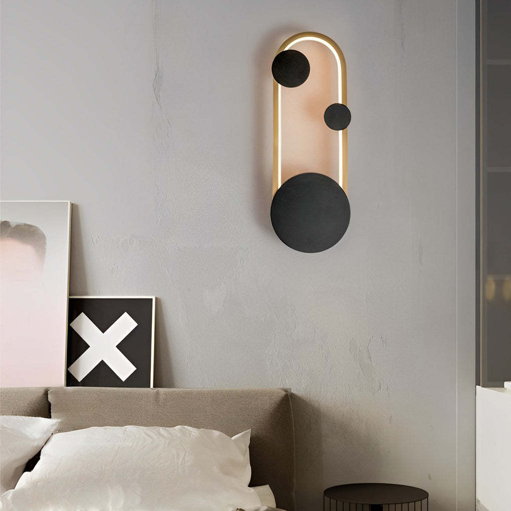 Round Decor Three Step Dimming LED Creative Nordic Wall Sconce Lighting-Lighom
