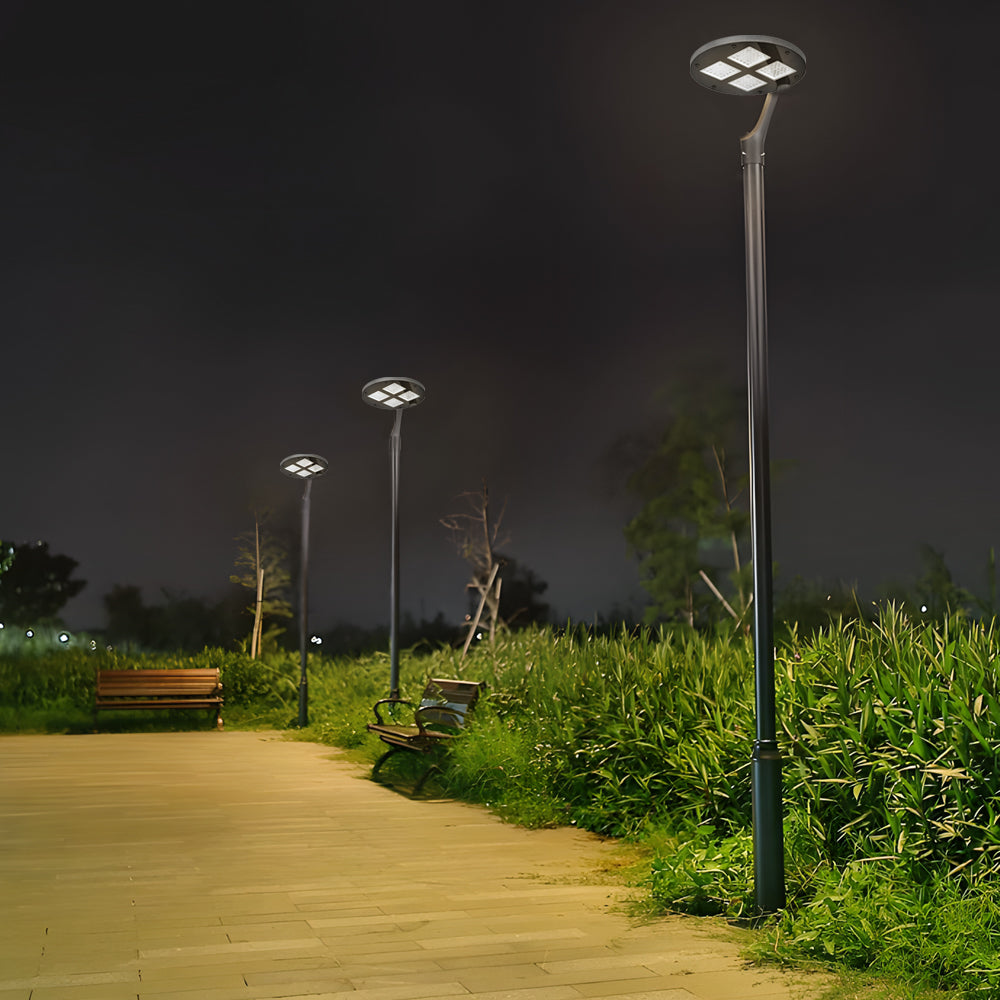 Lighom modern arm single glass outdoor post lights — Single Arm / 70W-120W