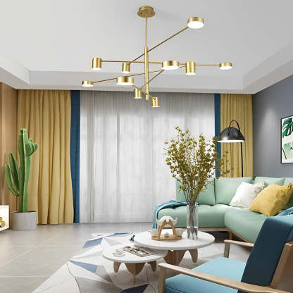 Minimalist Nordic Geometric Pendant Light Metal Acrylic Ceiling Lights-Lighom
