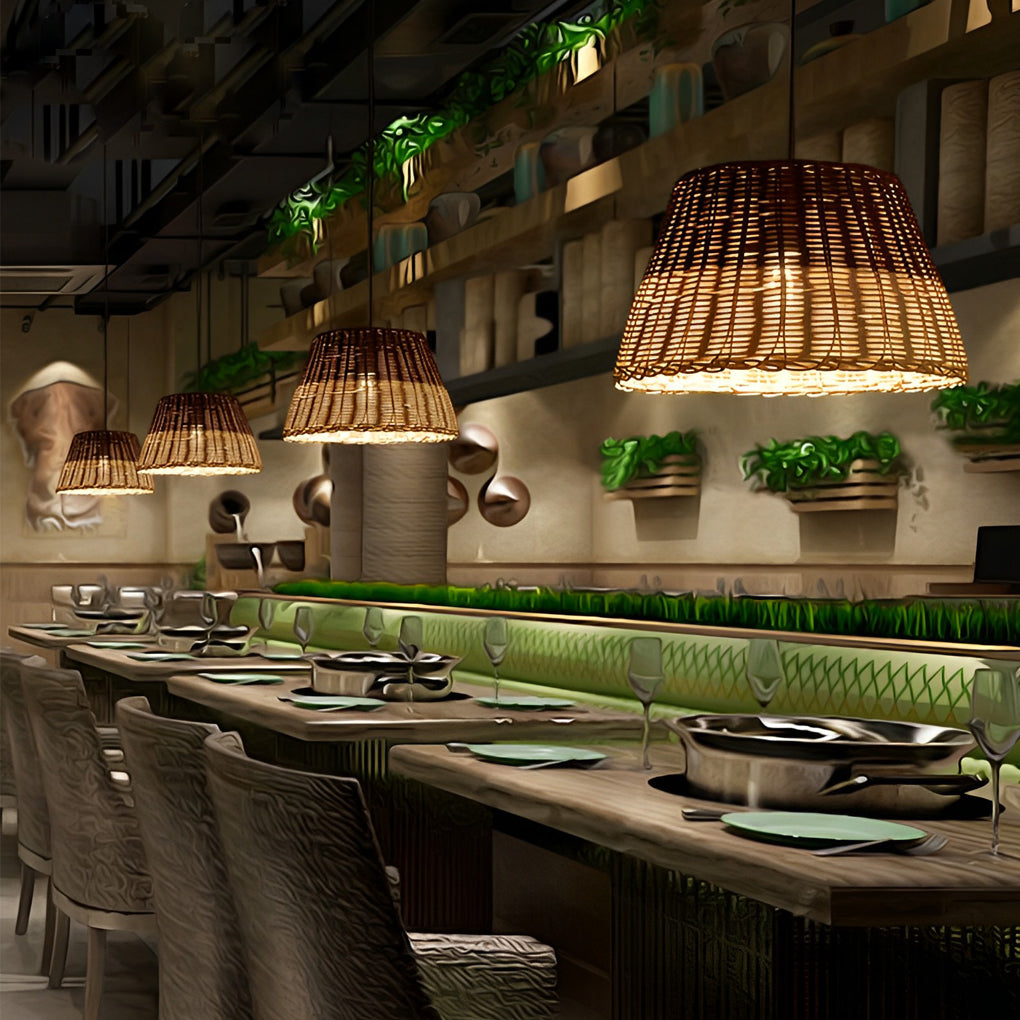 Lighom rustic retro beige pendant lighting