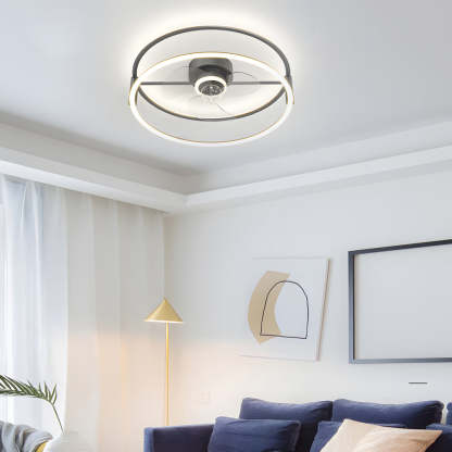 Minimalist Ring 3-Step Dimming LED Bladeless Ceiling Fan