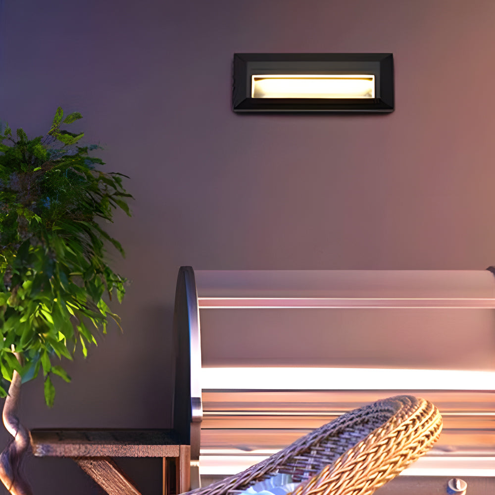 Outdoor Modern Aluminum Downward LED Wall-Mounted Step Lights for Concrete-Lighom