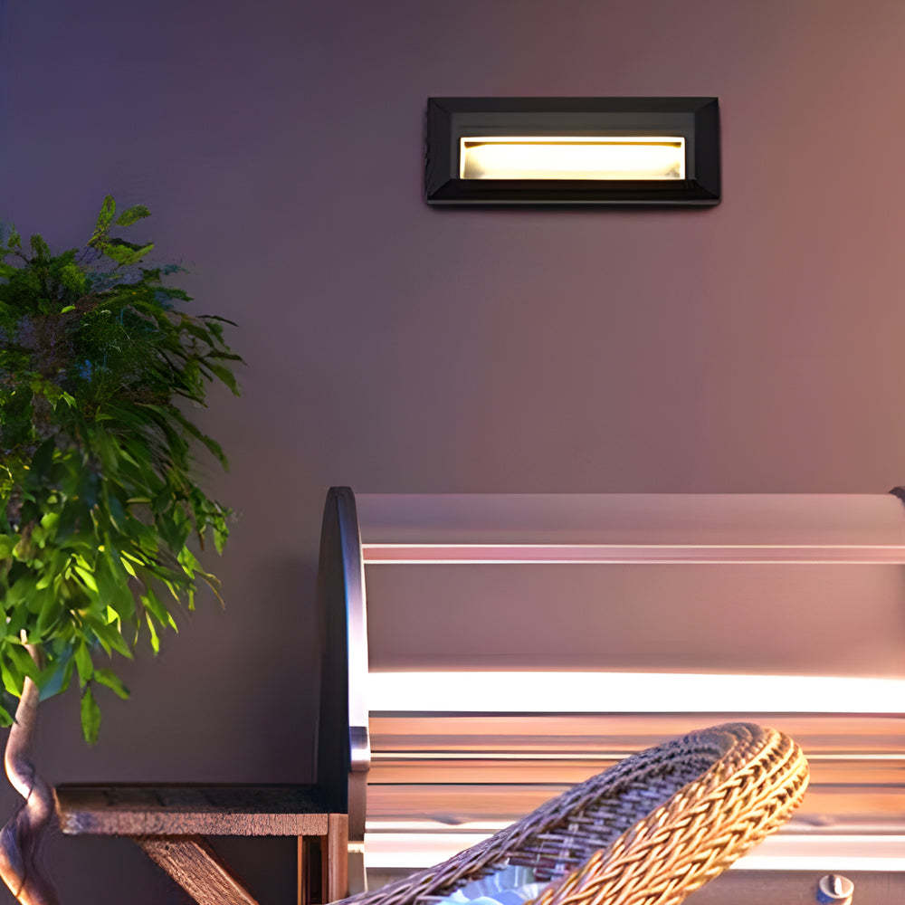 Outdoor Modern Aluminum Downward LED Wall-Mounted Step Lights for Concrete-Lighom