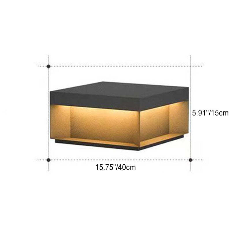 Solar Modern Glass Cuboid LED Outdoor Landscape Light