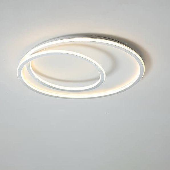 Nordic Minimalist Double Circle LED Flush Mount Light