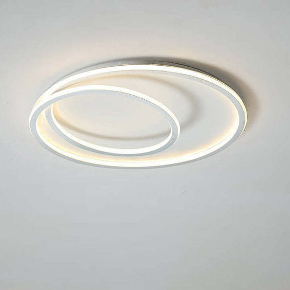 Nordic Minimalist Double Circle LED Flush Mount Light