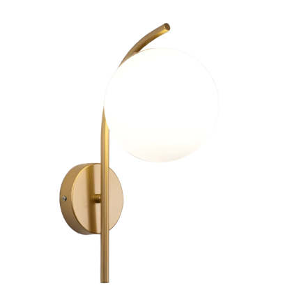 Creative Glass Ball-shaped LED Nordic Plug in Wall Sconce Lighting-Lighom