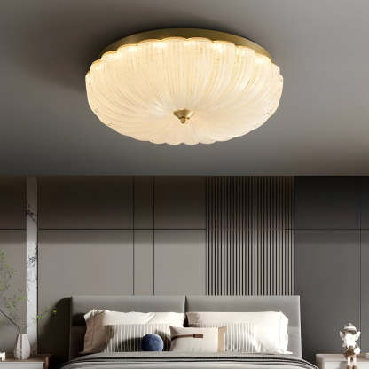 Glass Petal Copper American Ceiling Light