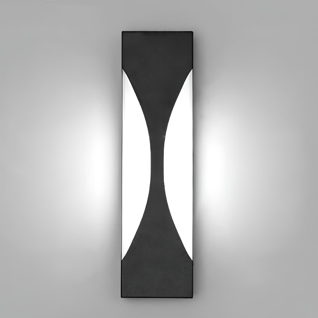 Creative Rectangular Waterproof LED Black Modern Outdoor Wall Sconce Lighting-Lighom