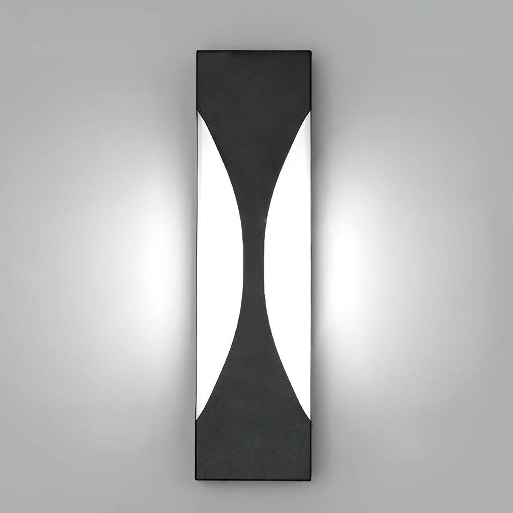 Creative Rectangular Waterproof LED Black Modern Outdoor Wall Sconce Lighting-Lighom
