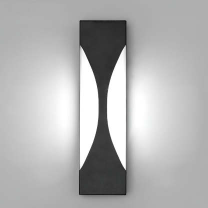 Creative Rectangular Waterproof LED Black Modern Outdoor Wall Sconce Lighting-Lighom