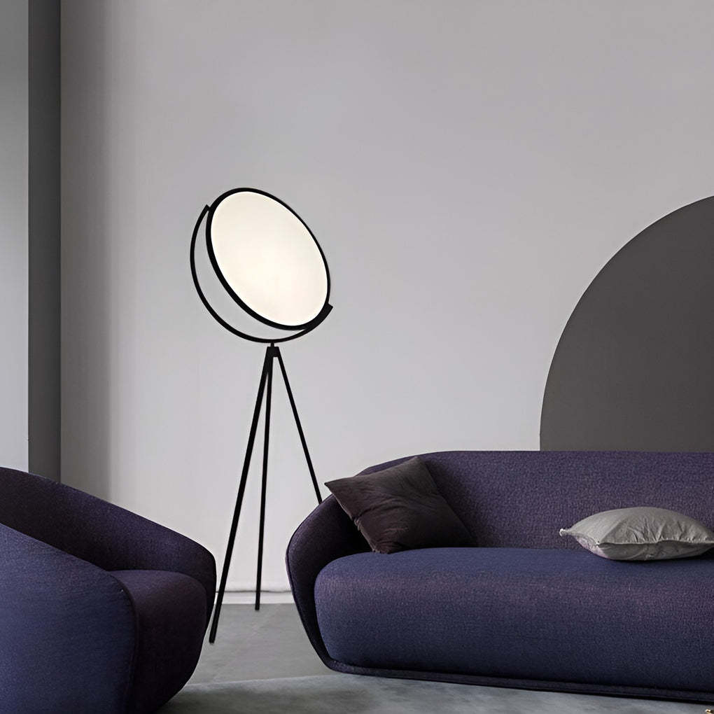 Black Metal Rotating LED Tripod Floor Lamp