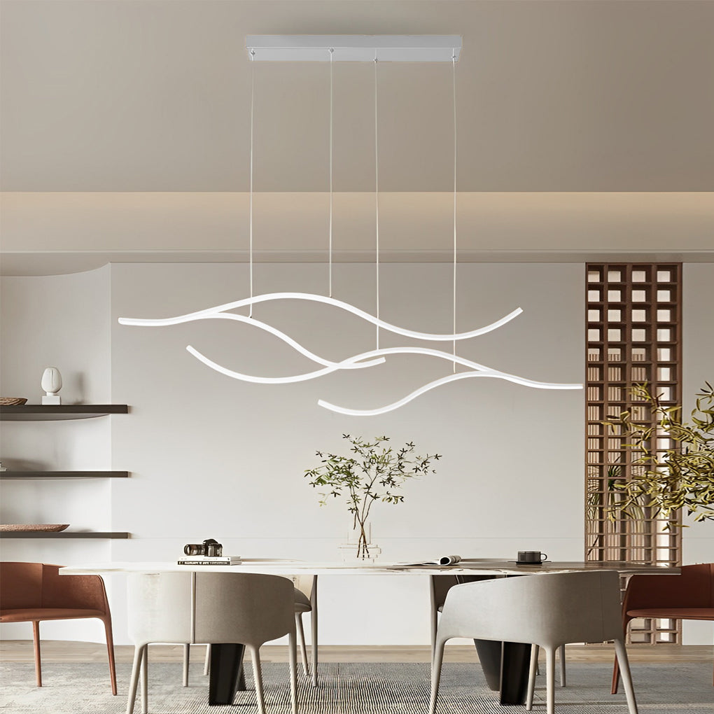 Wave Linear Branch LED Island Pendant