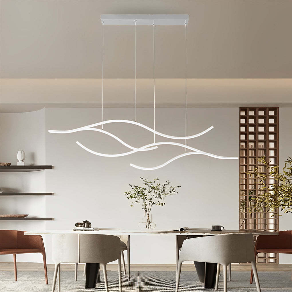 Wave Linear Branch LED Island Pendant