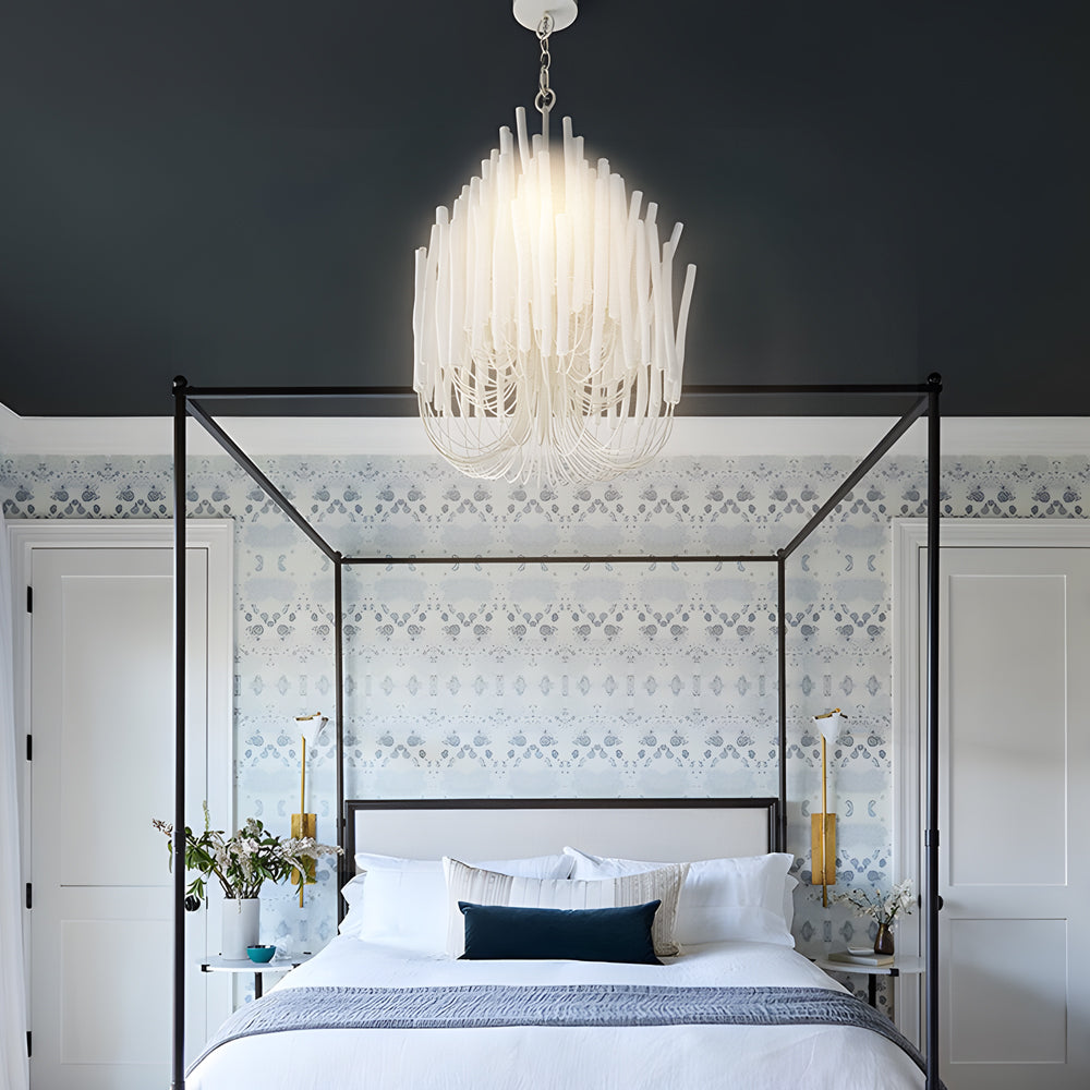Whitewashed Wood Tilda Large Chandelier