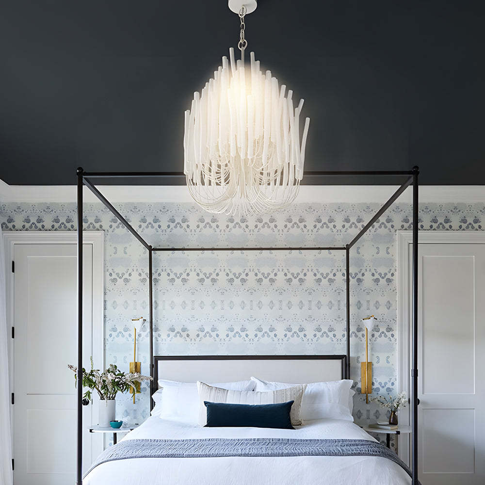 Whitewashed Wood Tilda Large Chandelier