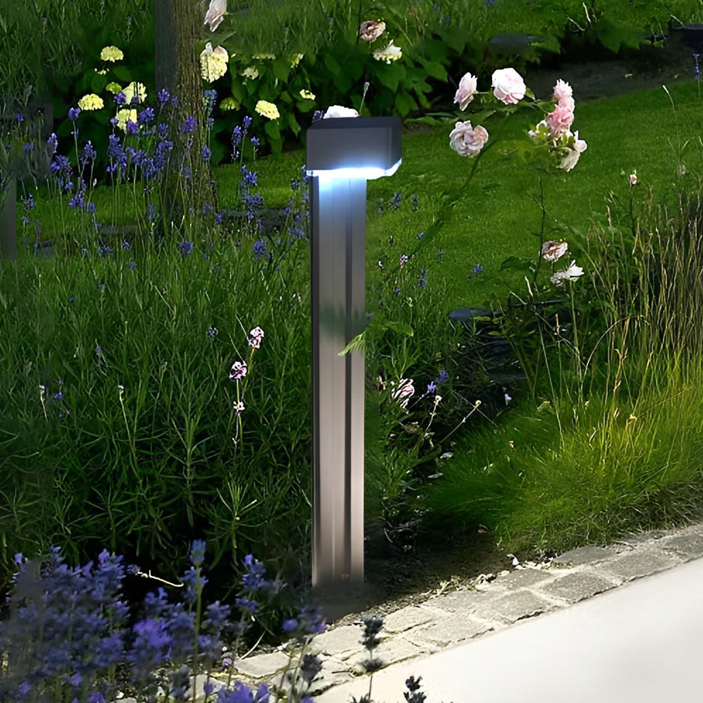 Black modern lawn landscape lighting — Warm White (3000K) / Set of 2