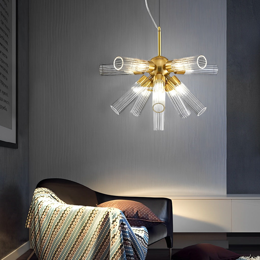 Acrylic Tube Dimmable Postmodern Sputnik Chandelier