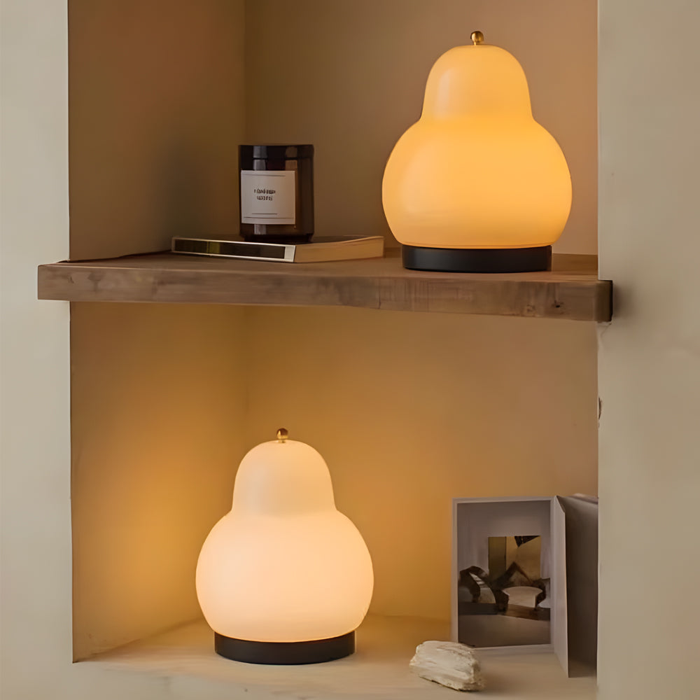 7.5" Glass Pear LED Touch Ambient Lamp