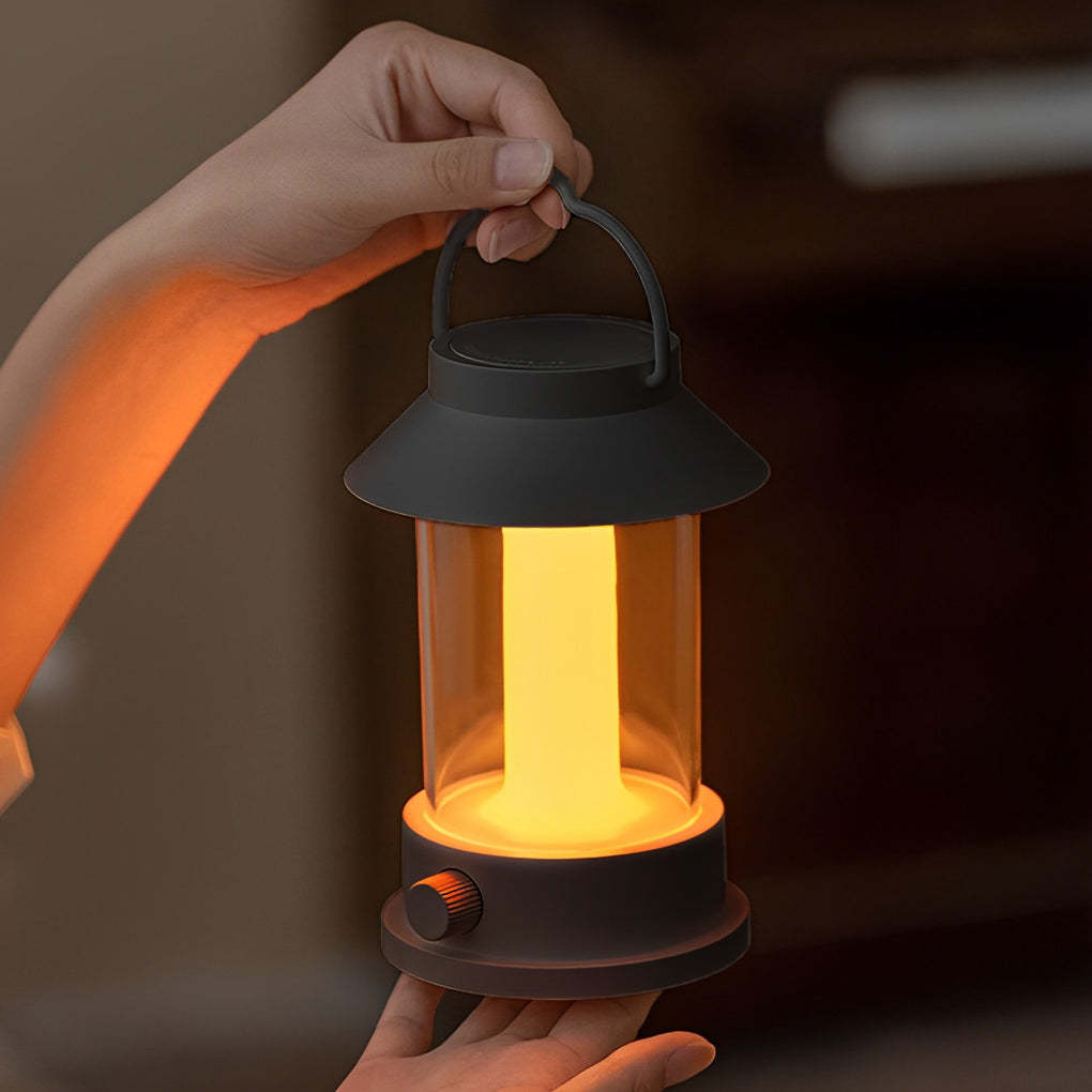 Portable Dimmable USB Rechargeable Outdoor Lantern — White