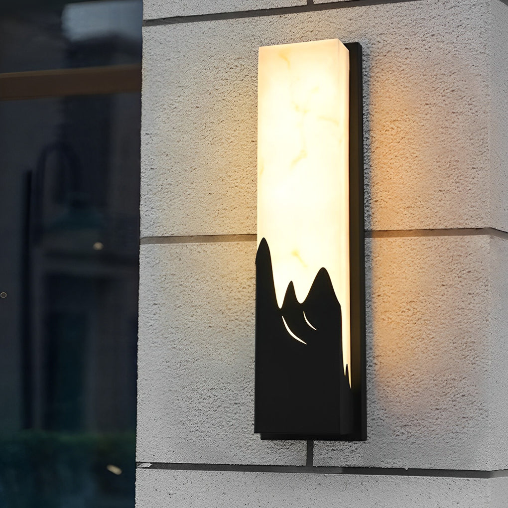 Rectangular Scenery Black Retro LED Sconce