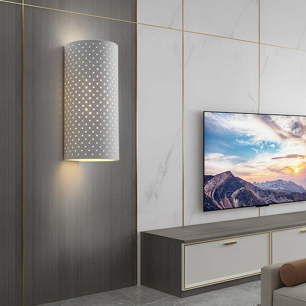 Minimalist Cylindrical Gypsum Waterproof Modern Wall Lamp