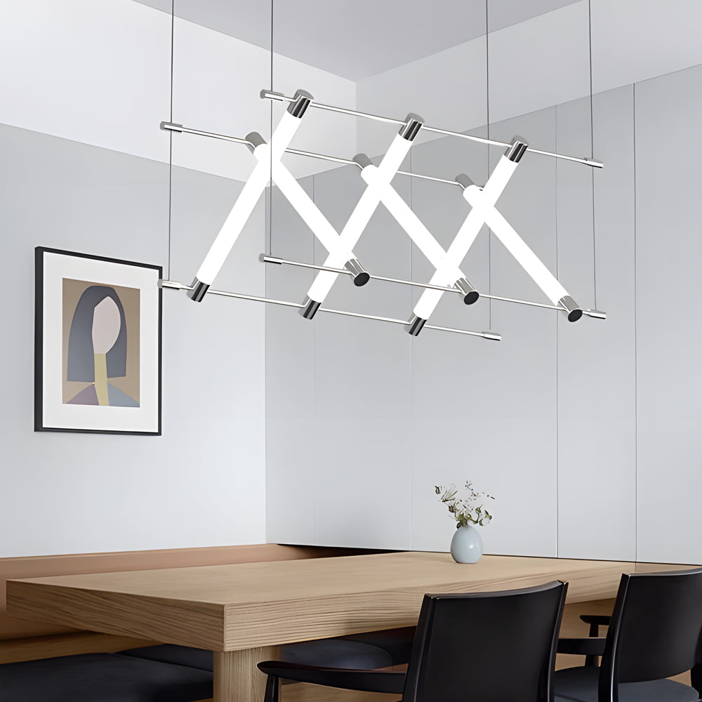 Creative island designer white acrylic chandeliers — 12-Light