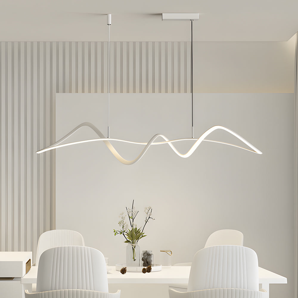 Wave Line Dimmable LED Dining Chandelier
