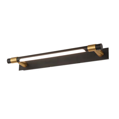 120�� Rotatable Flush-Mount Bathroom Vanity Light with Linear Bar and Elegant Finishes-Lighom