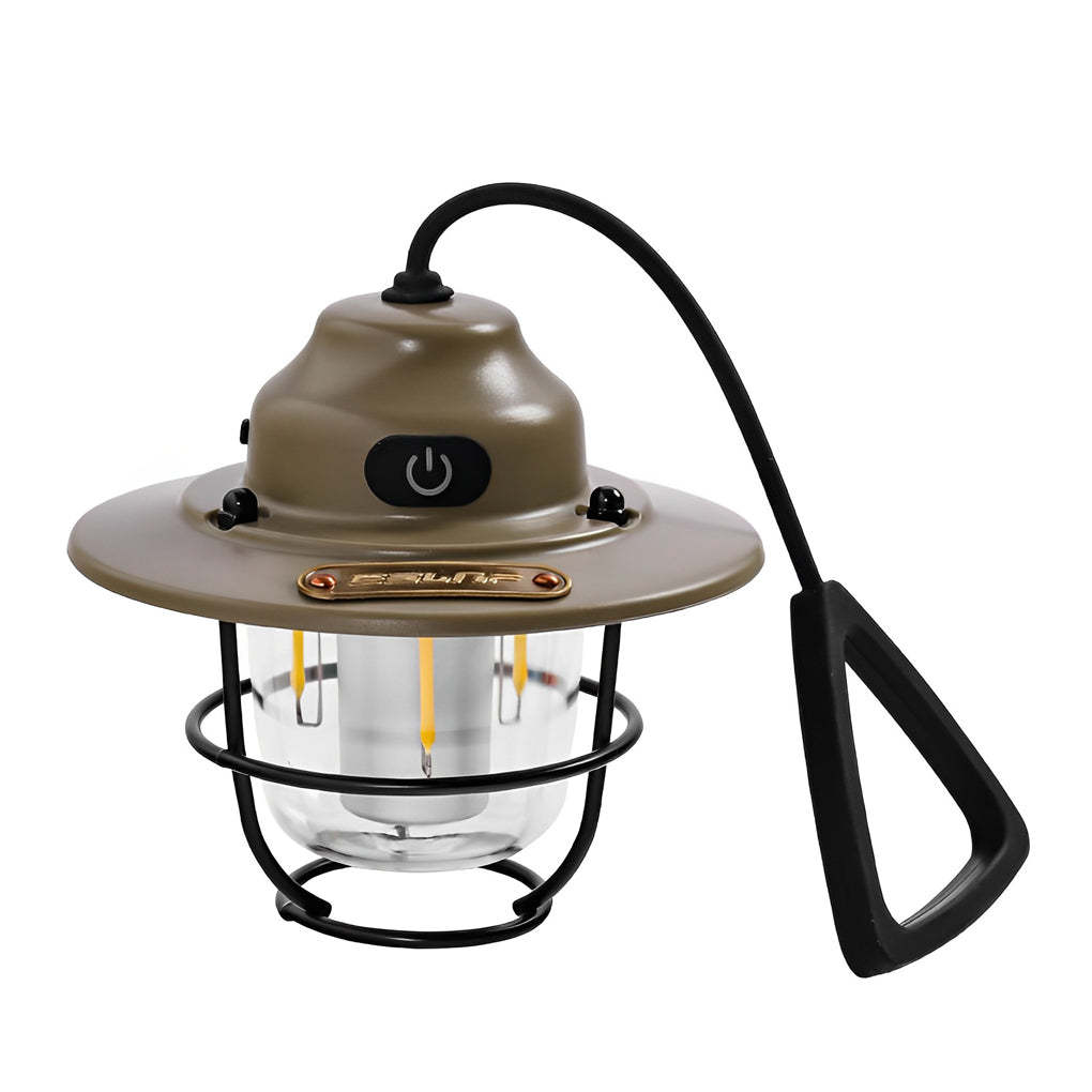 Round LED Waterproof USB Rechargeable Retro Outdoor Light Camping Lamp-Lighom