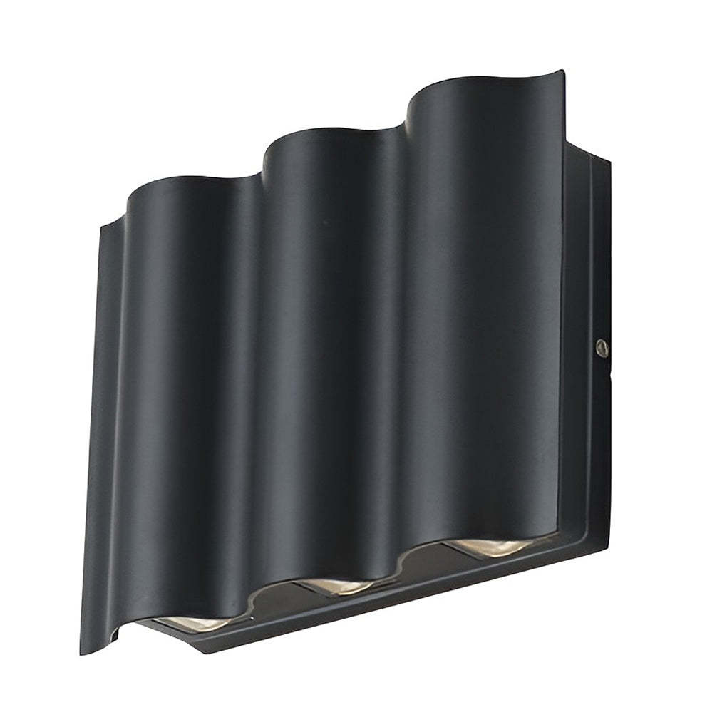 Arc Waterproof Wave Wall Sconces Outdoor Cool LED Up and Down Wall Mounted Lights-Lighom