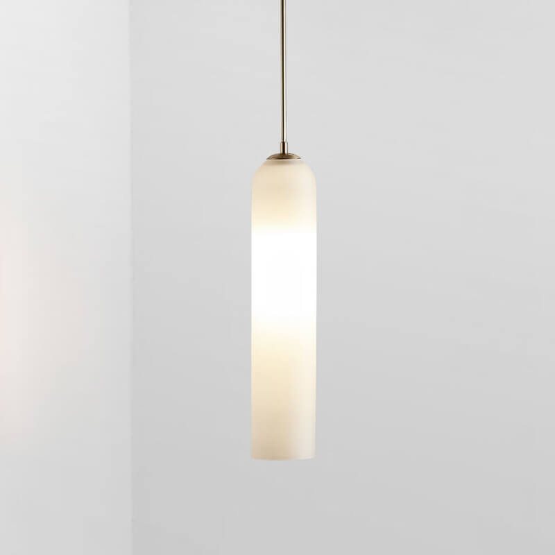 Minimalist Tube Glass LED Pendant Light