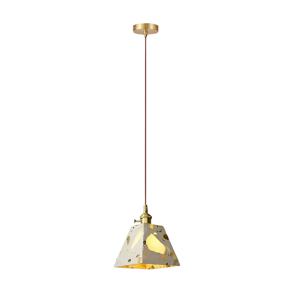 Retro Terrazzo Concrete Nordic LED Chandelier
