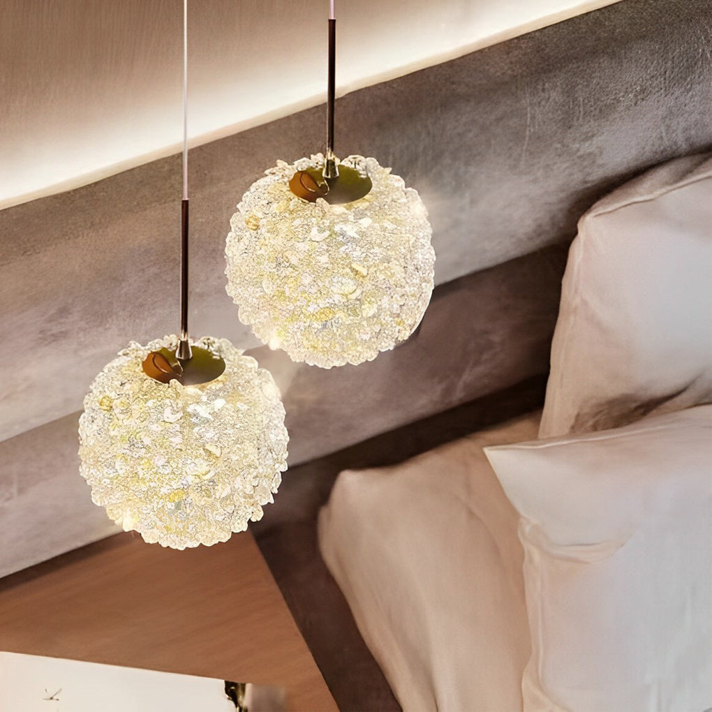 Round Luxury Crystal Ball Dimmable Modern Pendant