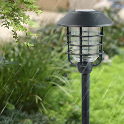 22.8-in Black Mini Torch Solar Pathway Lights Outdoor Lawn LED Lights-Lighom