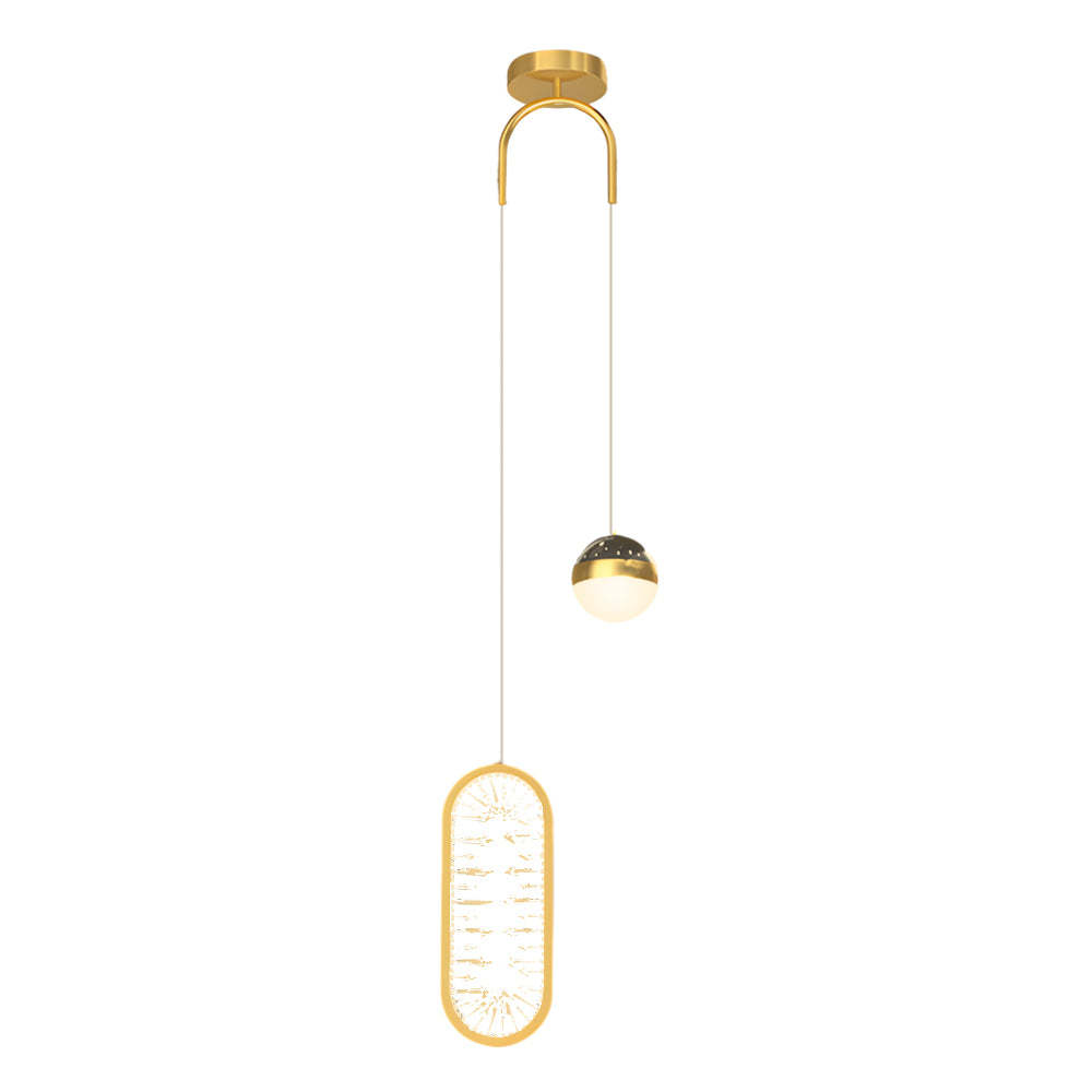 Oval Starry Projection Dimmable Nordic Pendant - Rnd
