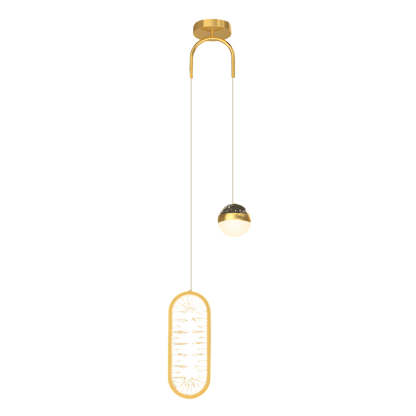 Oval Starry Projection Dimmable Nordic Pendant - Rnd