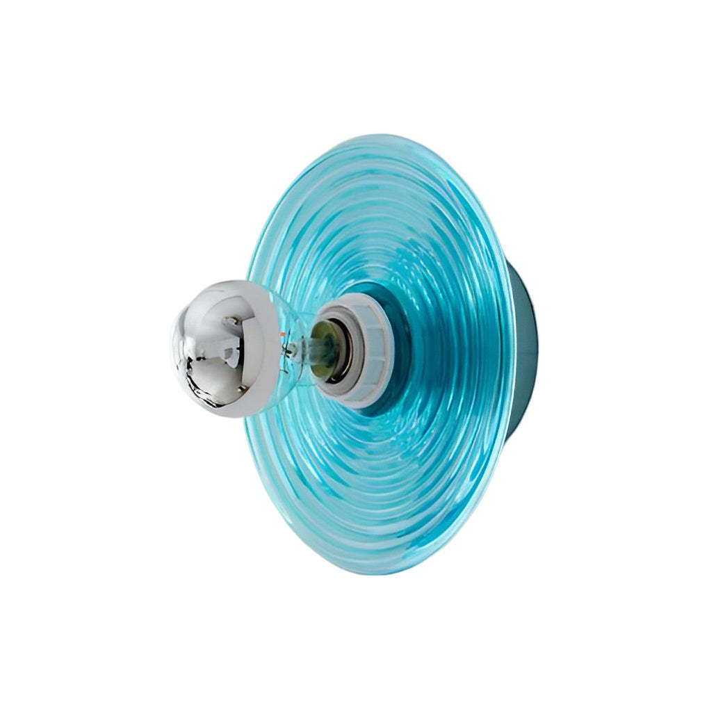 Round Striped Glass Iron Nordic Wall Sconce