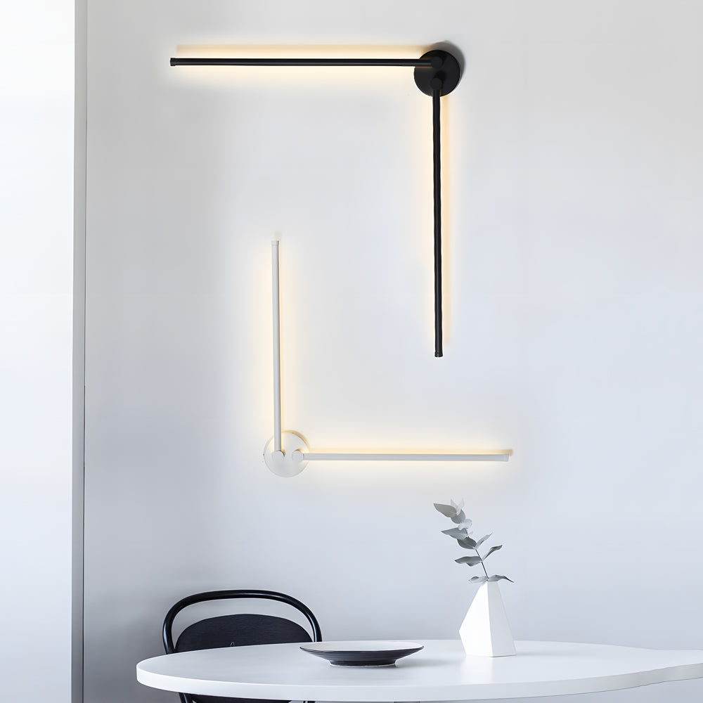 1 PC Black Modern Rotatable Linear LED Wall Light Sconces-Lighom