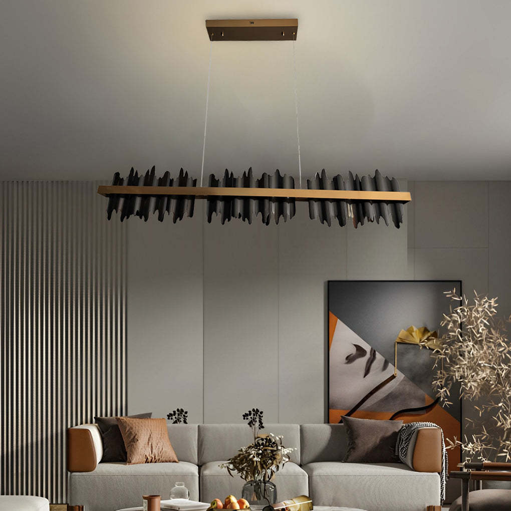 Long Strip Mountain Dimmable LED Postmodern Chandelier