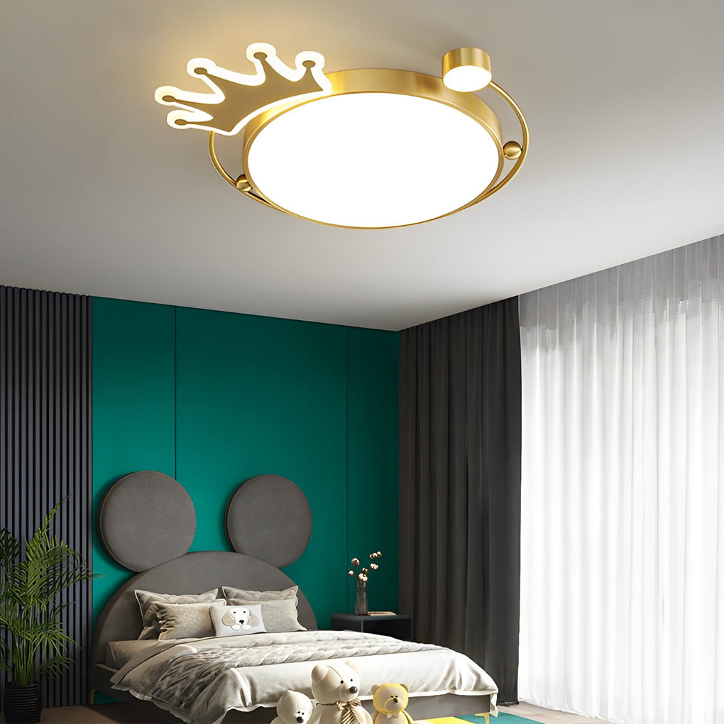 Crown 3-Step Dimming Copper Modern Ceiling Light