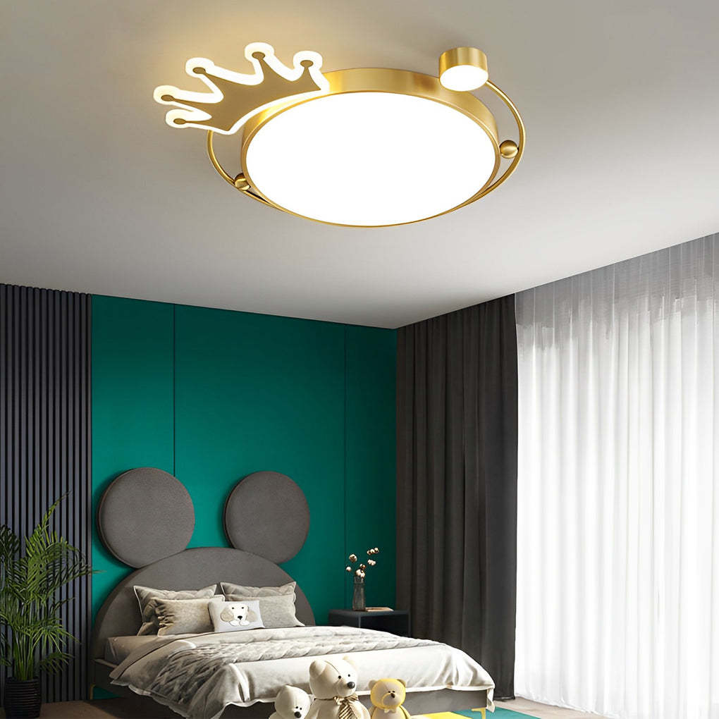 Crown 3-Step Dimming Copper Modern Ceiling Light
