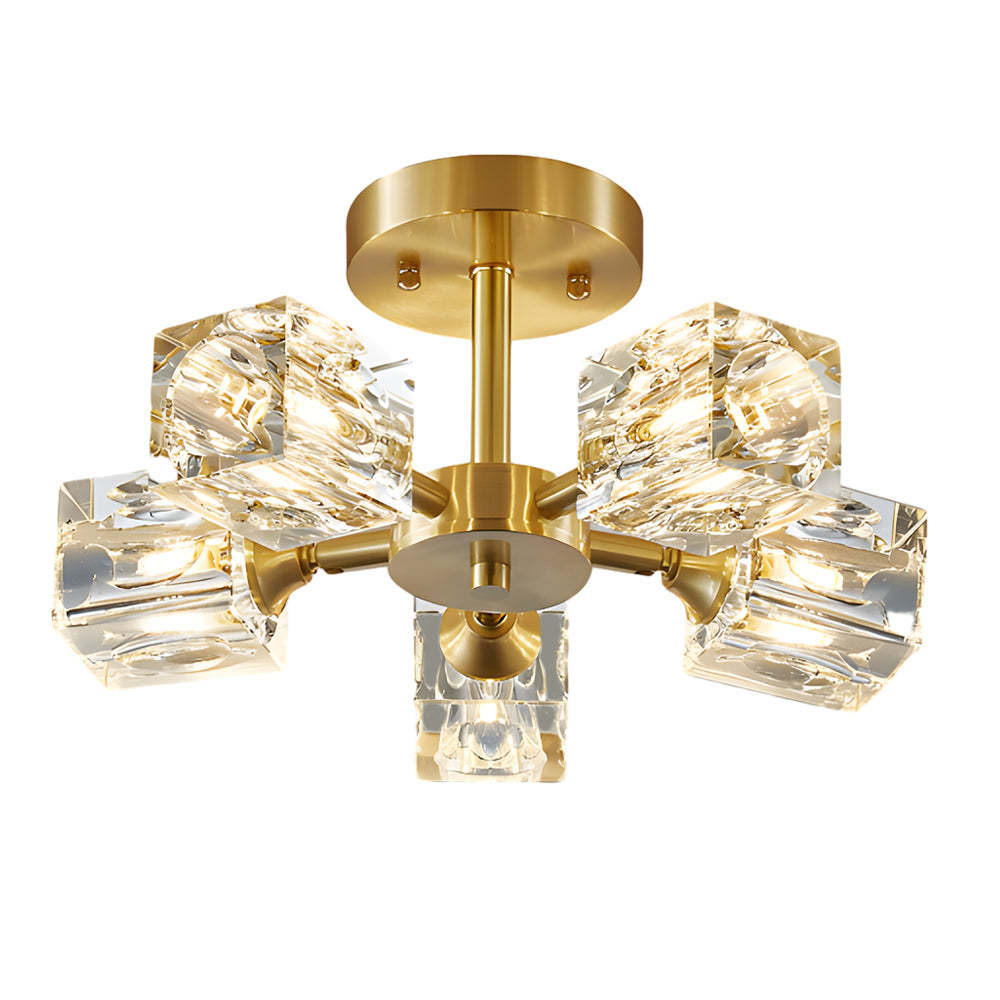 Adjustable Crystal Shade Ceiling Light