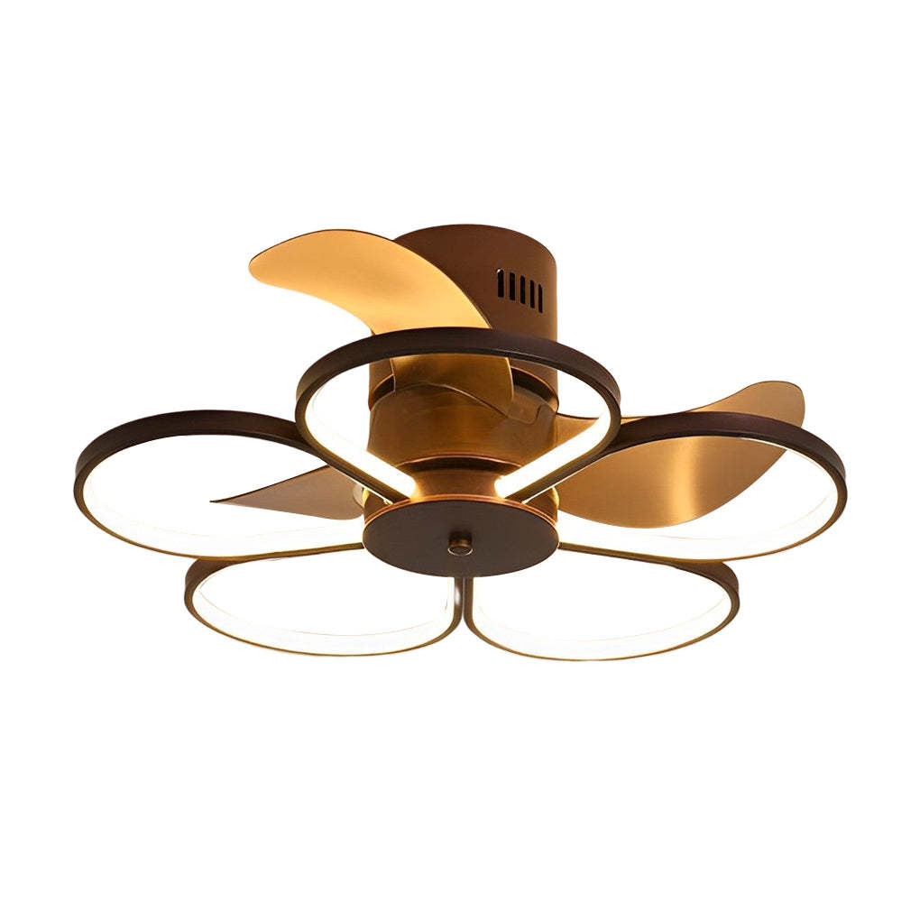 Flowers Intelligent Dimmable LED Mute Bladeless Ceiling Fan